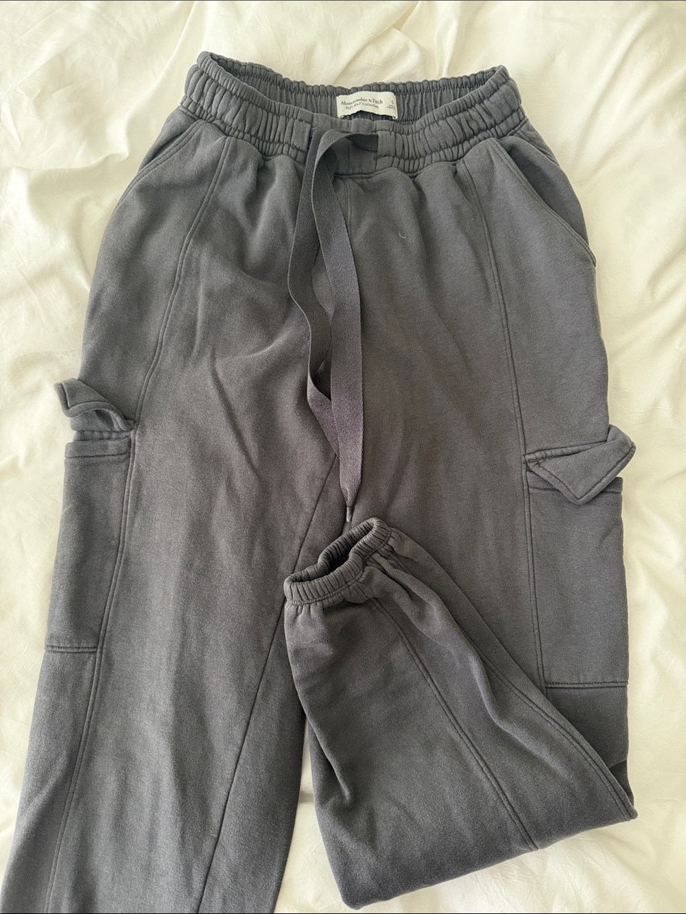 Abercrombie & Fitch Charcoal Gray Cargo Joggers